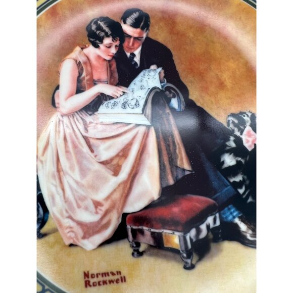 1985 Knowles Norman Rockwell Plate A Couples Commitment 8.5" Bradex 84-R70-7.2 - Picture 5 of 6